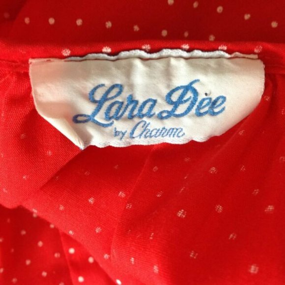 Vintage Lara Dee Housedress Lounge Chore Embroidery Polka Dot Womens XL - Picture 5 of 5